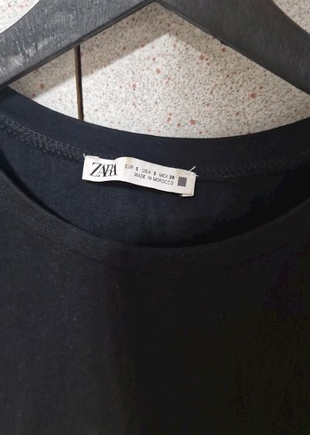 Zara Siyah Kısa Kollu Hamile Tişört