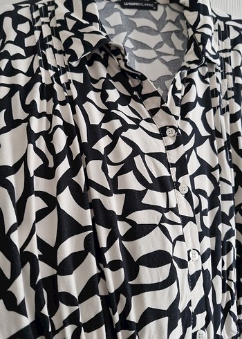 LC Waikiki Zebra Desenli Uzun Kollu Pilili Kadın Elbise