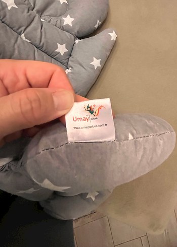 Gri Yıldız Desenli Bebek Uyku Minderi - Görsel 3