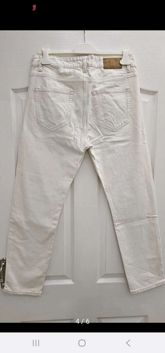 MANGO ERKEK BEYAZ JEAN PANTOLON - Görsel 3