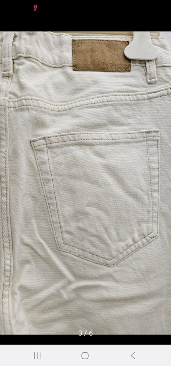 MANGO ERKEK BEYAZ JEAN PANTOLON - Görsel 5