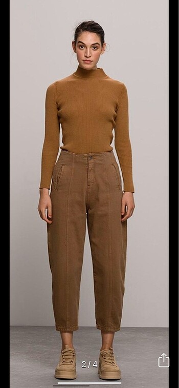 Kayra Kahverengi slouchy jean