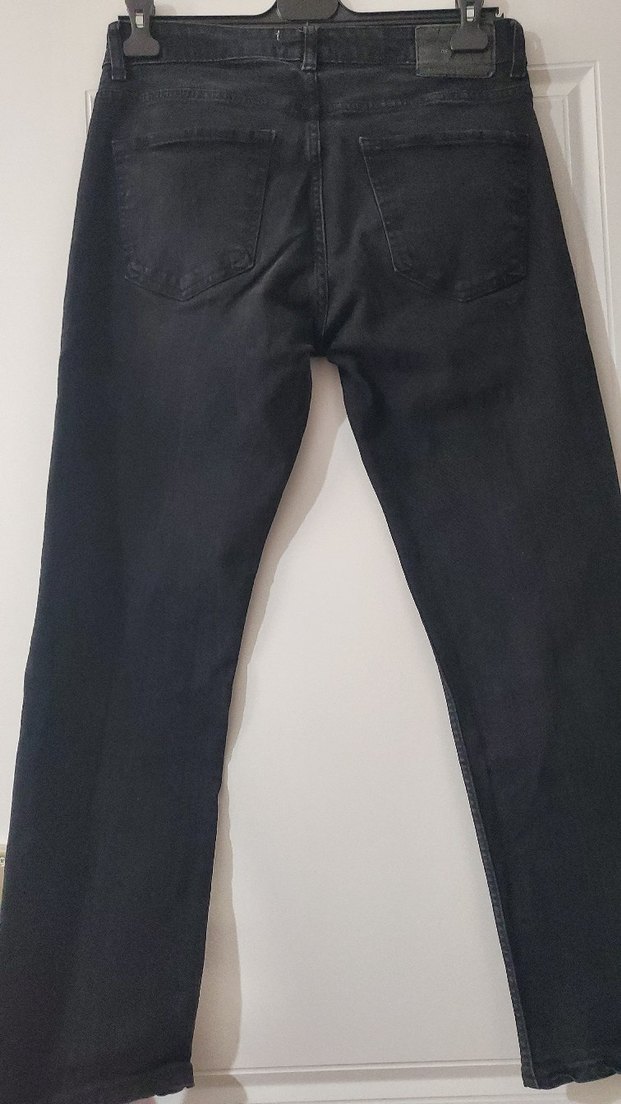 Siyah Midi Boy Regular Fit Kadın Kot Pantolon - Görsel 5