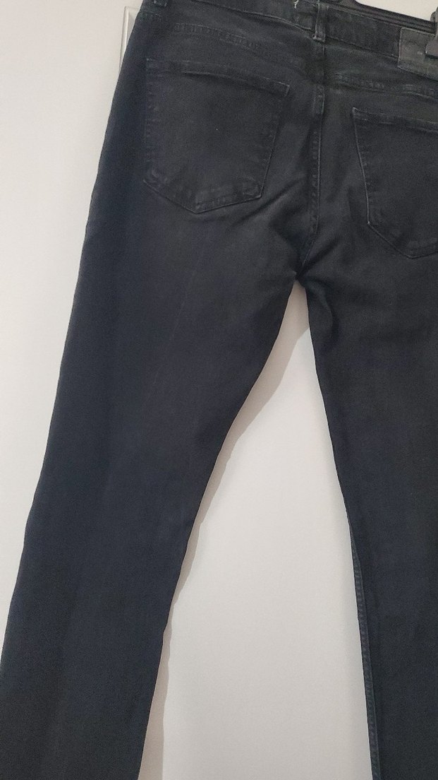 Siyah Midi Boy Regular Fit Kadın Kot Pantolon - Görsel 3