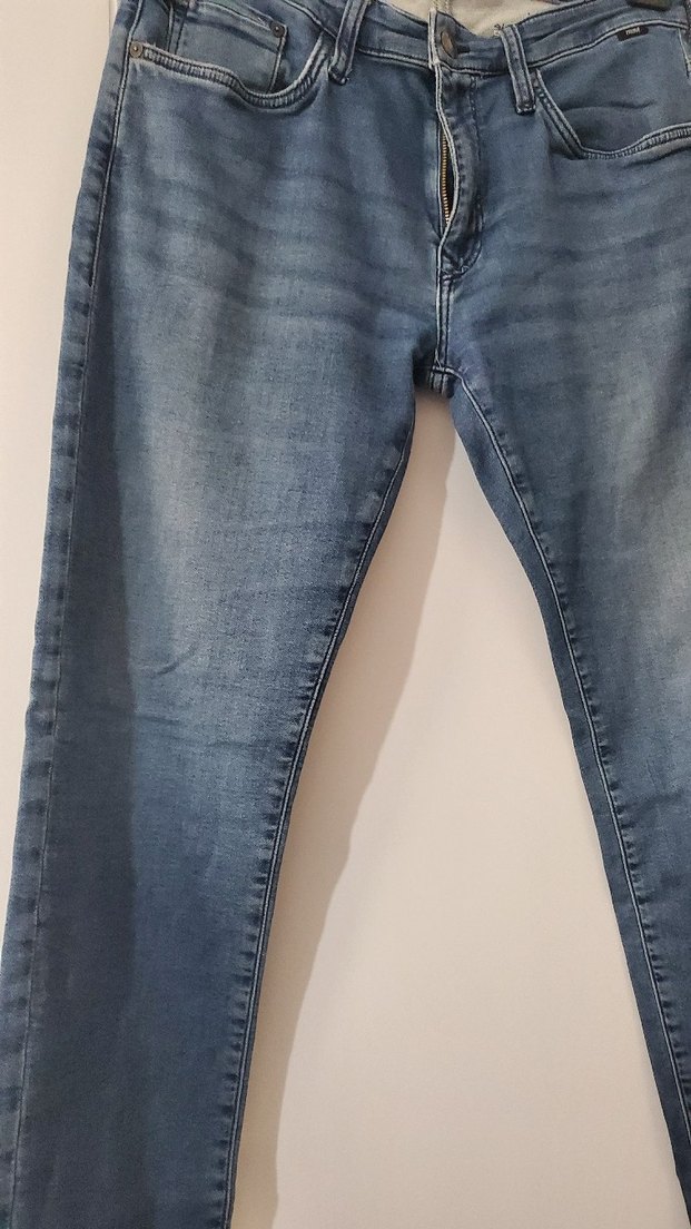 Erkek Mavi Denim Regular Fit Jean - Görsel 3