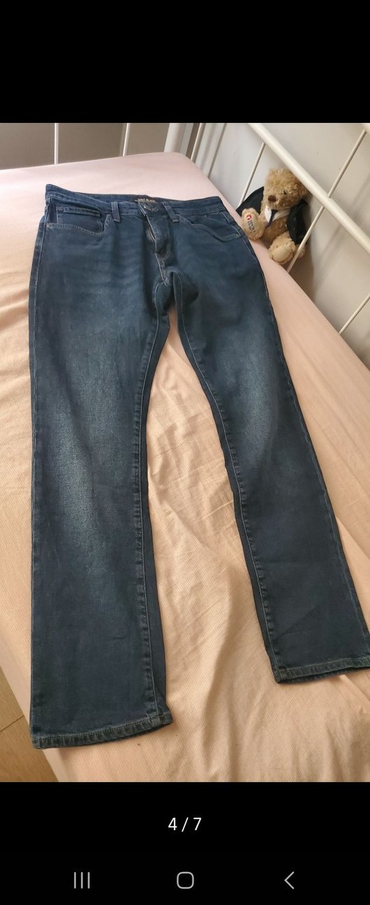 Erkek Mavi Regular Fit Denim Jean - Görsel 4