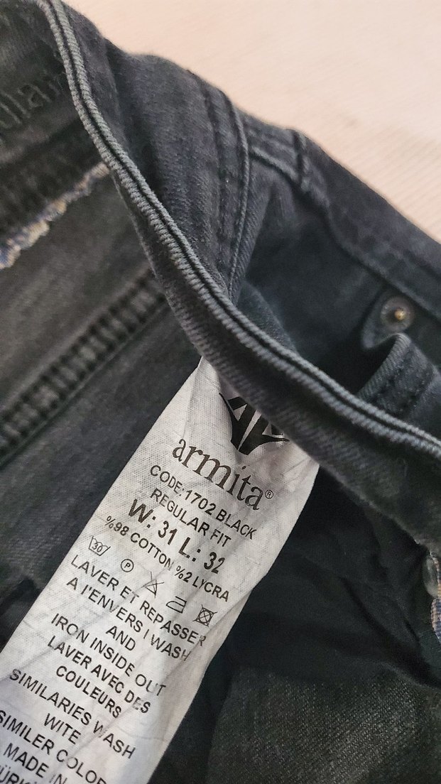 Gri Erkek Denim Jean Pantolon - Görsel 4