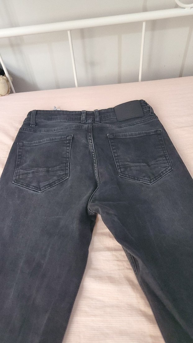 Gri Erkek Denim Jean Pantolon - Görsel 5