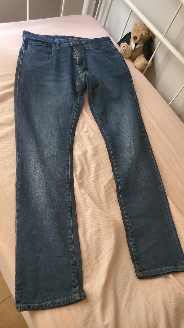 Erkek Mavi Regular Fit Denim Kot Pantolon - Görsel 5