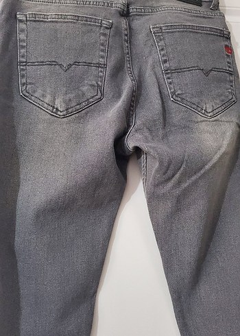 Gri Regular Fit Erkek Denim Pantolon - Görsel 6
