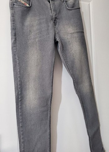 Gri Regular Fit Erkek Denim Pantolon - Görsel 3