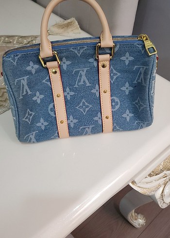 Mavi Baskılı Denim Kadın Çanta - Görsel 2