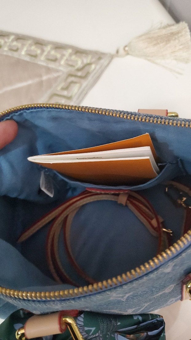 Mavi Baskılı Denim Kadın Çanta - Görsel 4