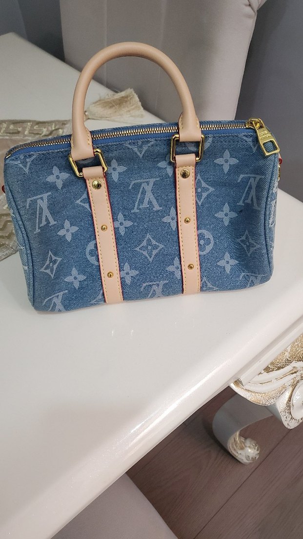 Mavi Baskılı Denim Kadın Çanta - Görsel 2