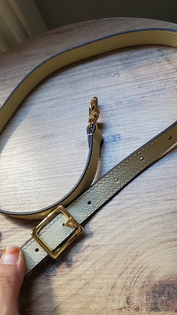 bej renk deri canta askısı - Görsel 3