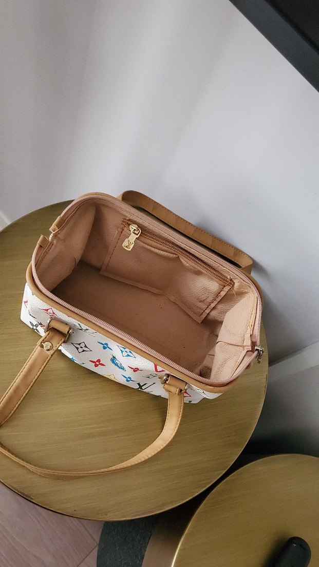 Renkli Baskılı Deri Kadın Çantası - Görsel 4