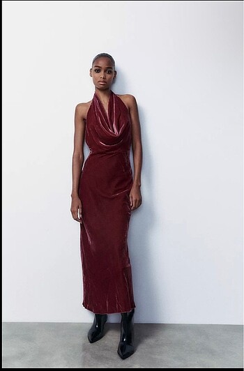Zara Zara şarap bordo elbise????