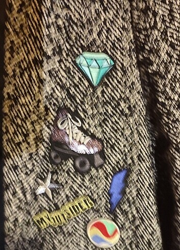 Pull and Bear Pull and Bear Vintage patch gri palto kaban