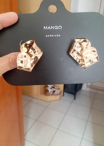  Beden altın Renk Altın Renk mango küpe