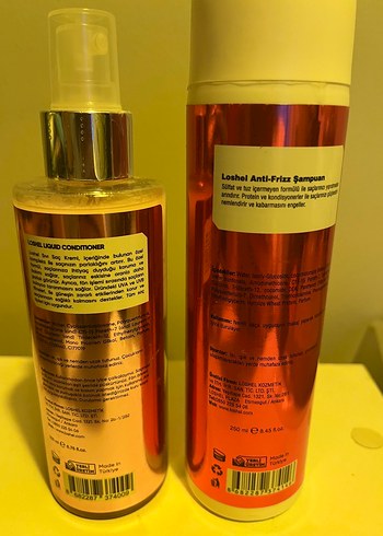 Loshel Sıvı Saç Kremi ve Anti Frizz Şampuan - Görsel 3