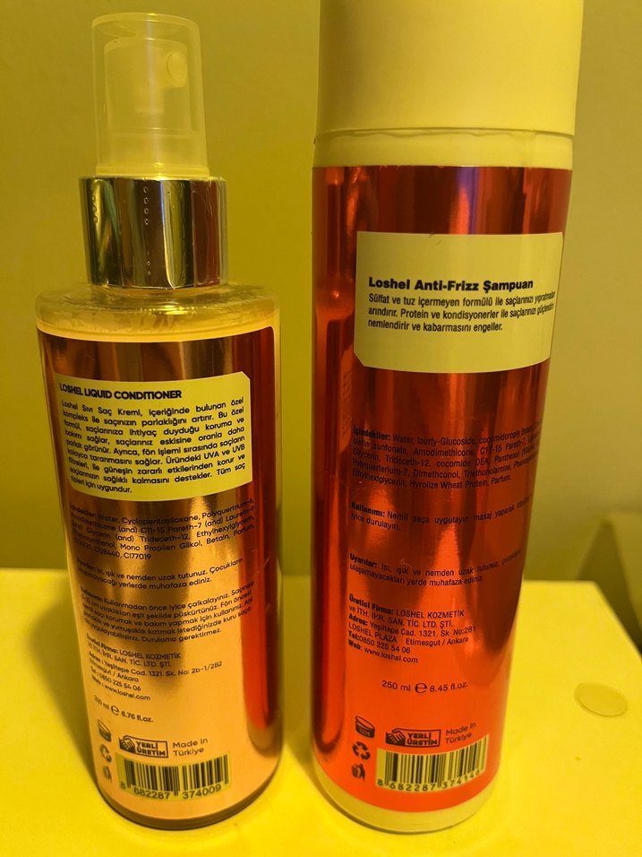 Loshel Sıvı Saç Kremi ve Anti Frizz Şampuan - Görsel 3