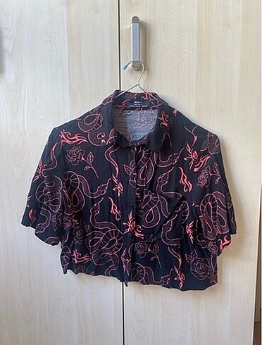 Bershka crop gömlek