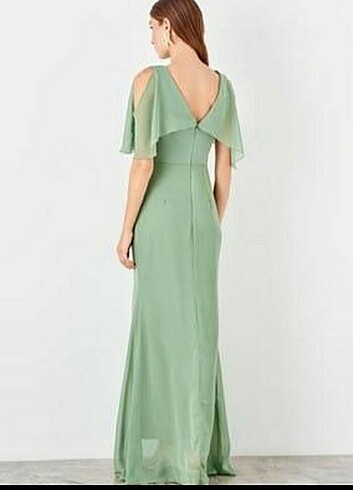 Trendyol & Milla Su yeşili uzun abiye elbise