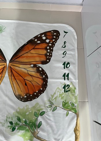 Beden kahverengi Renk Kelebek Desenli aylık çocuğunuzun gelişimini takip etmek için