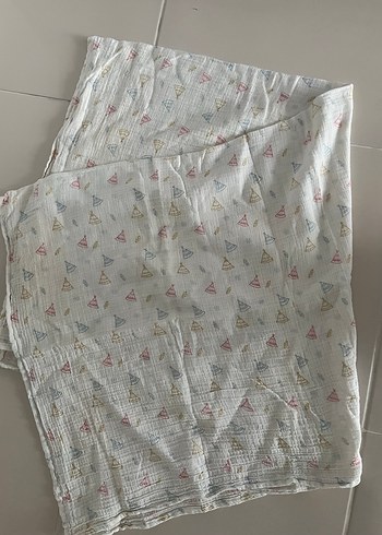 Bebekler için pastel renkli keten battaniye