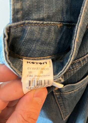 Kadın Mavi Denim Midi Salopet - Görsel 9