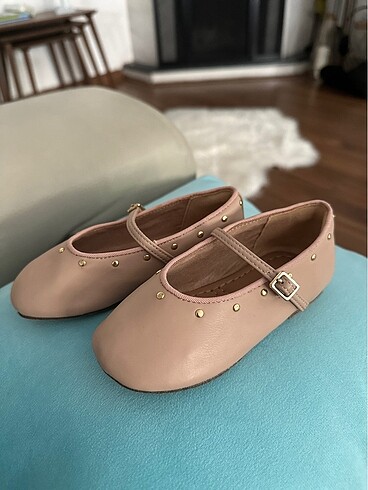 Zara Zımbalı Deri Çocuk Babet