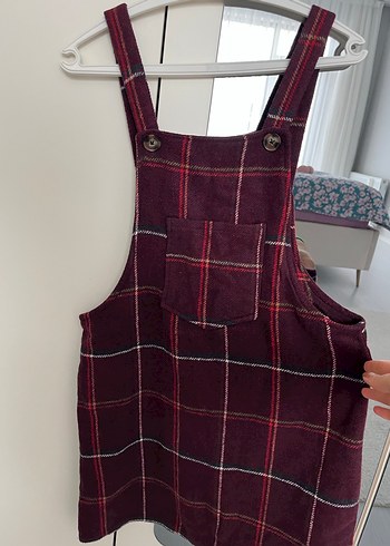 Bordo Kareli  Salopet - Görsel 2