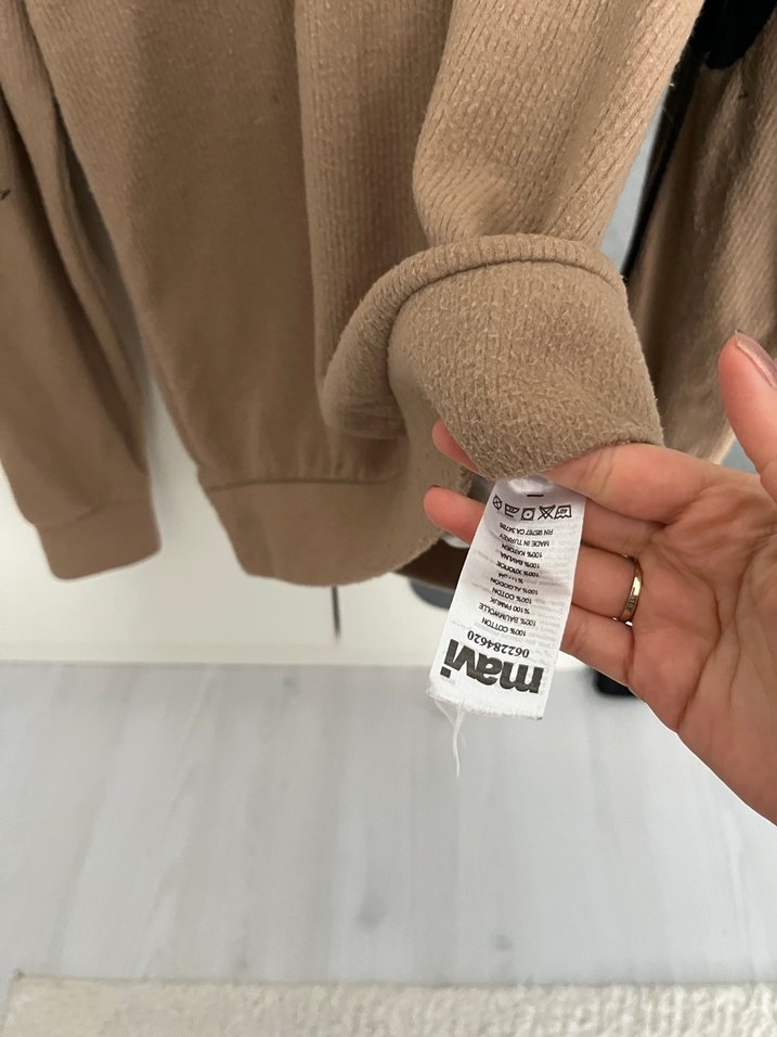 Kahverengi Erkek Örme Sweatshirt - Görsel 3