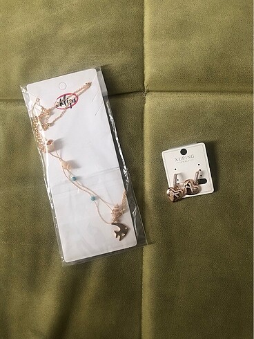  Beden Kolye ve küpe set