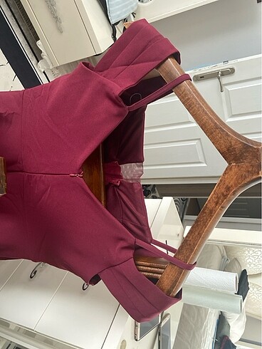 xl Beden bordo Renk Elbise