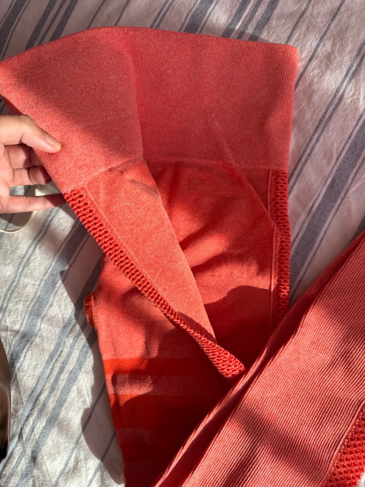 turuncu Esnek Spor Kadın Tayt - Görsel 2