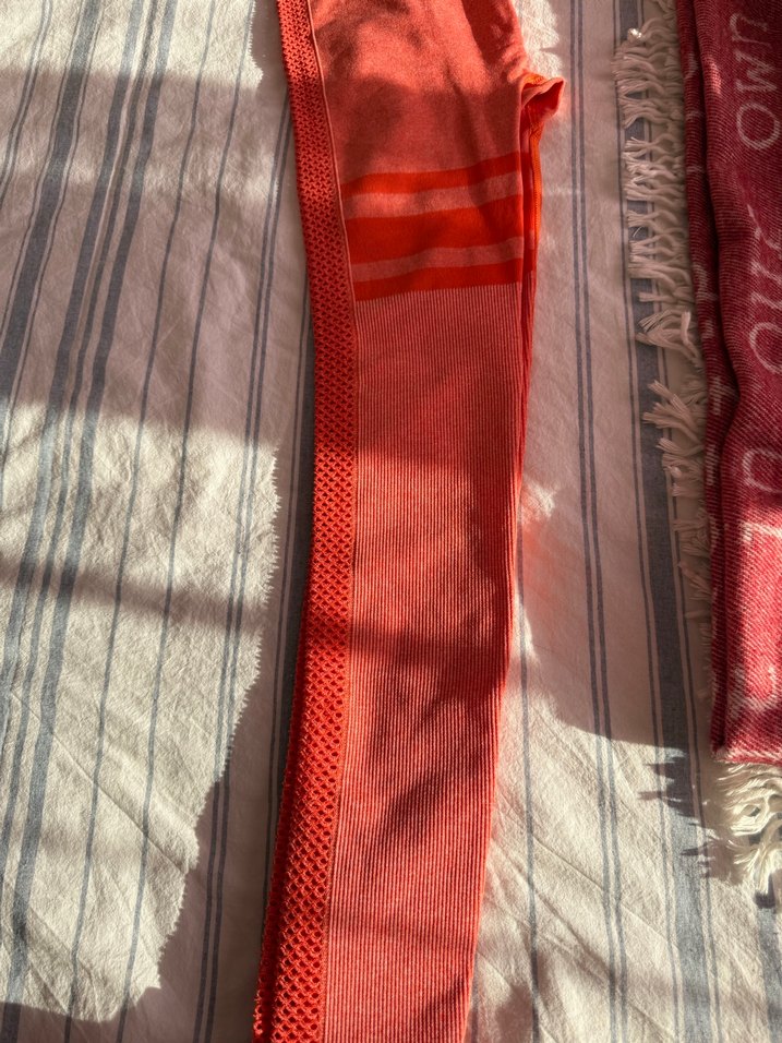 turuncu Esnek Spor Kadın Tayt - Görsel 3