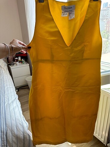Max Mara sarı elbise - Görsel 2