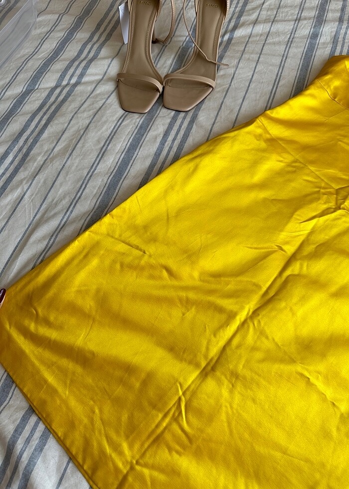 Max Mara sarı elbise - Görsel 4