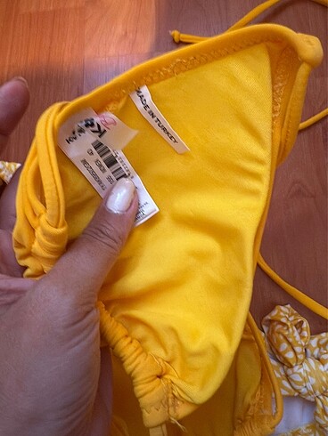 m Beden Koton bikini sarı