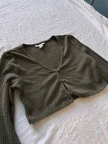 Zara Yeşil triko crop
