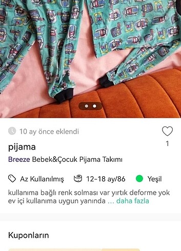 Pijama ev içi kullanıma uygundur renk solması var 