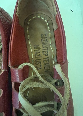 Hakiki Deri El Yapımı Babet - Görsel 2