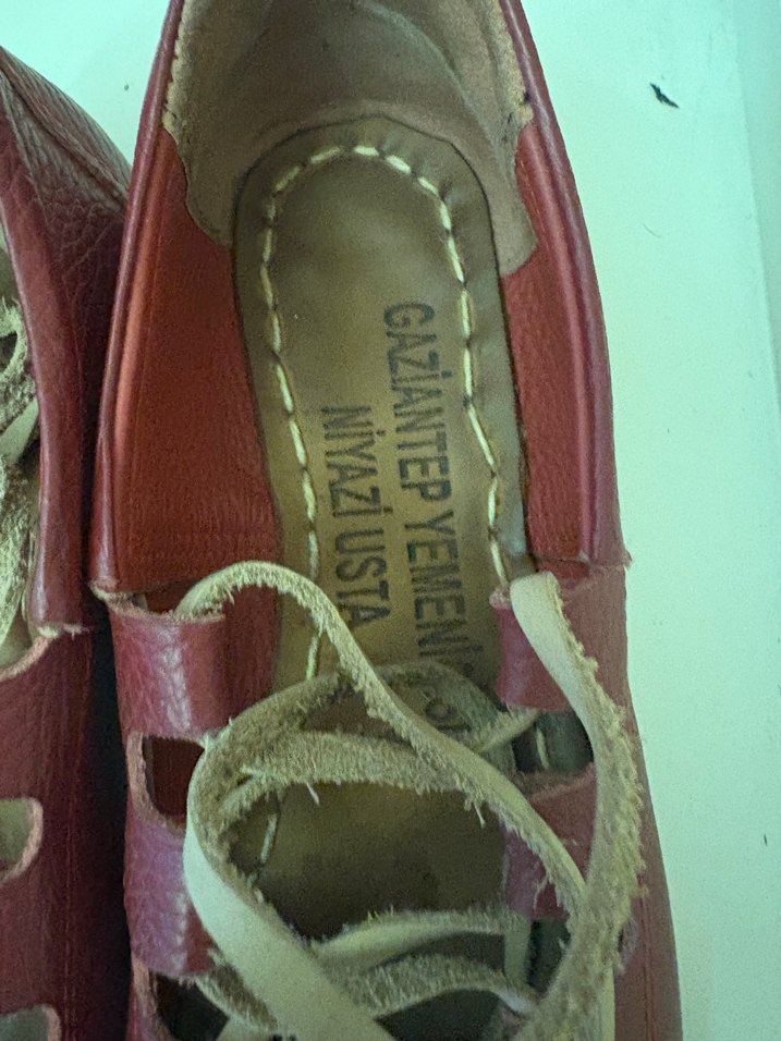 Hakiki Deri El Yapımı Babet - Görsel 2