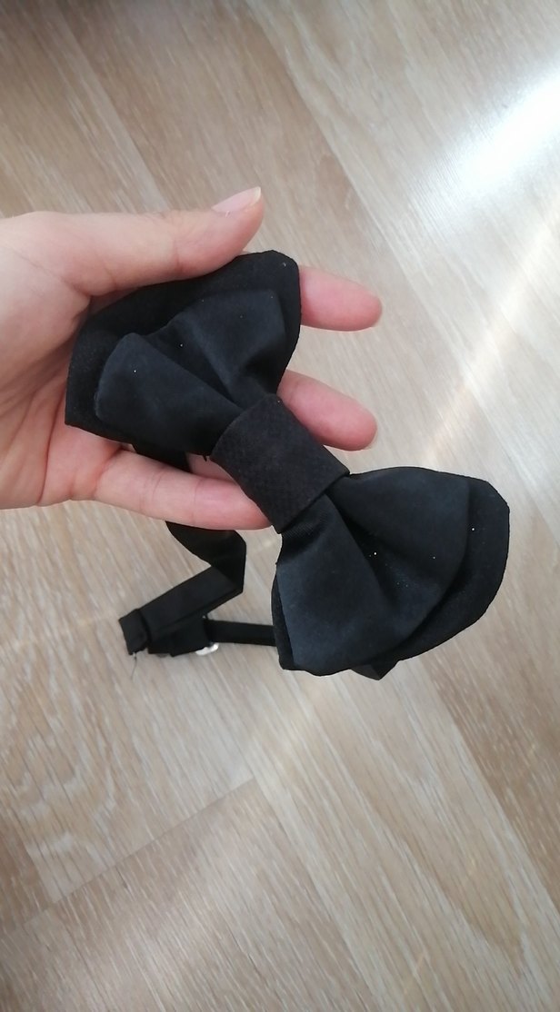 Siyah Ayarlı Siyah Erkek Papyon - Görsel 3