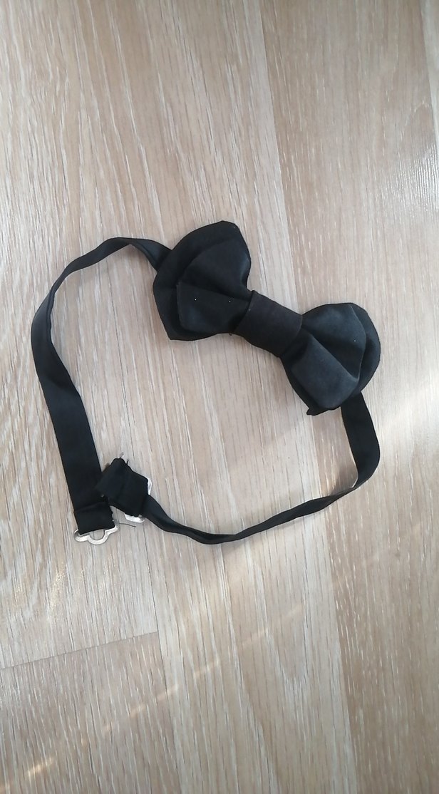 Siyah Ayarlı Siyah Erkek Papyon - Görsel 2