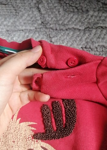 Kızaklı Kırmızı Erkek Sweatshirt - Görsel 6