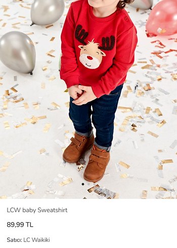 Kızaklı Kırmızı Erkek Sweatshirt - Görsel 2