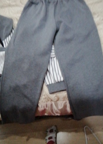 Çizgili Kapüşonlu tesettür takım - Görsel 2