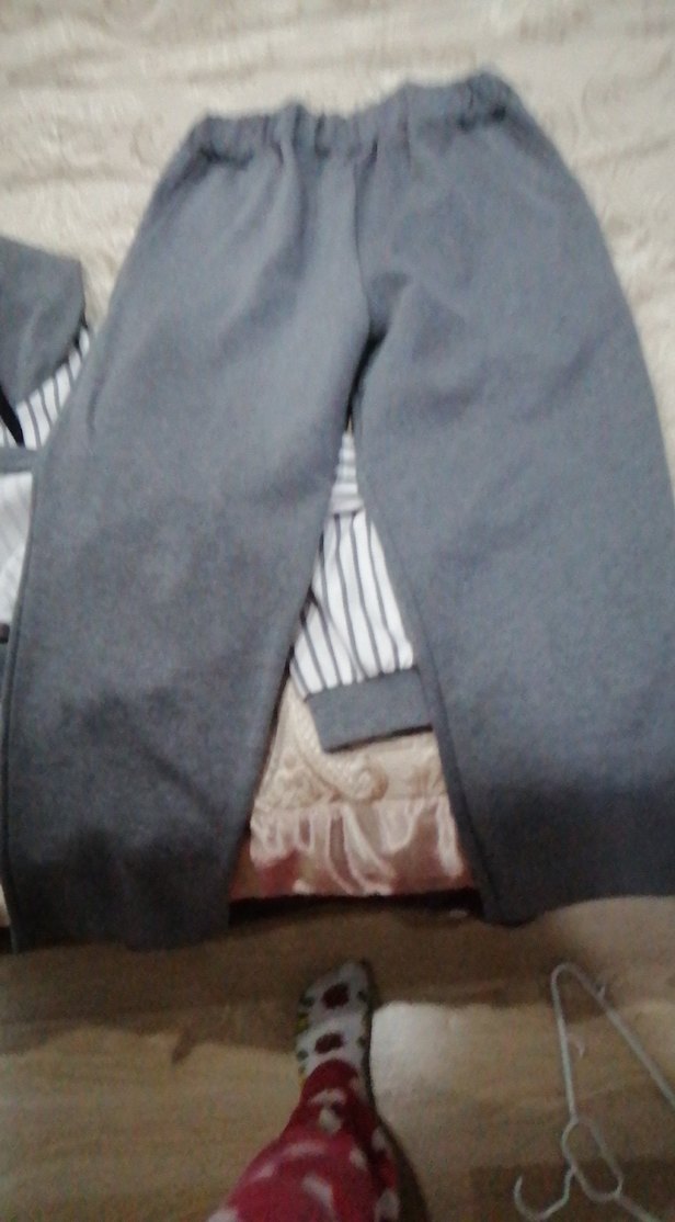 Çizgili Kapüşonlu tesettür takım - Görsel 2